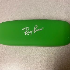 NEW RAY BAN JUNIOR KIDS GREEN AUTHENTIC CLAMSHELL EYEGLASSES HARD CASE